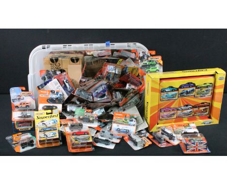 Around 130 boxed / carded Mattel Matchbox diecast models to include Best Of British, Superfast, Matchbox Superfast Collection