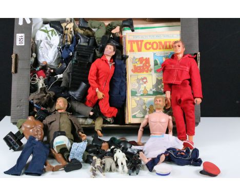 Collection of 80s onwards toys and comics to include 22 x original Star Wars figures including R2-D2 With Sensorscope, Darth 