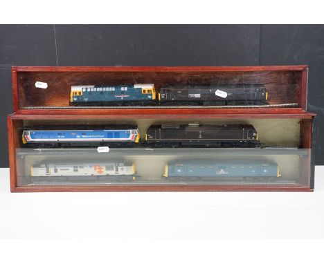 Six OO gauge locomotives to include Lima Prince Harry, Lima Exeter, Hornby Queen's Messenger, Lima Driver John Elliot, Lima E
