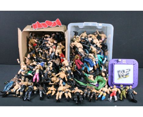WWE/WWF - Large collection of mainly Jakks Pacific &amp; Mattel WWE Figures featuring Hulk Hogan, R-Truth John Morrison, Stin