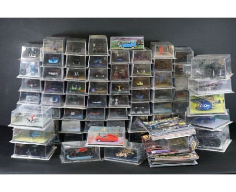 64 Boxed / cased Eaglemoss DC Comics Batman diecast models, diecast ex overall, boxes showing some dustiness, but vg overall,