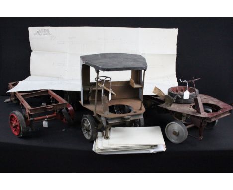 Steam Engine - Three part built Clayton 2" Scale Live Steam Undertype Steam Wagon chassis' with some working parts and mechan