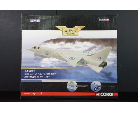 Boxed Corgi 1/72 Aviation Archive AA38601 BAC TSR-2, XR219, the only prototype to fly, 1964 diecast model, complete and ex