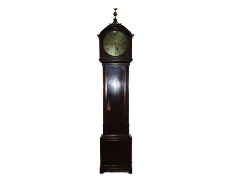 William Halbert, Glasgow Scottish Regency mahogany eight day longcase clock, first quarter of 19th century, the shaped hood w