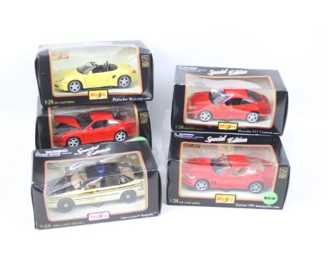 Maisto - 5 x boxed 1:24 scale Special Edition die-cast Maisto vehicles - Lot includes a #31211 'Tenesse State Trooper' Chevro