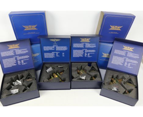 Oxford Diecast - Four 1:72 scale model aircraft from the Avro Aircraft and Airspeed series to include # 72AA002, # 72AA001, #