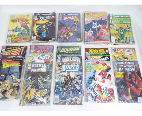 Marvel - DC - Comics. A selection of Approx. 50 comics appearing in Excellent condition and mostly in clear wallets to includ