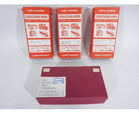 The Model Bus Company - A.B.S Models. A collection of 4 non-assembled diecast model kits appearing in Excellent condition wit