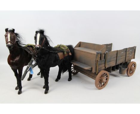 Unbranded Maker - A custom built WW2 Horse-drawn German Field Wagon. The 1:6 scale wood, plastic and balsa vehicle complete w