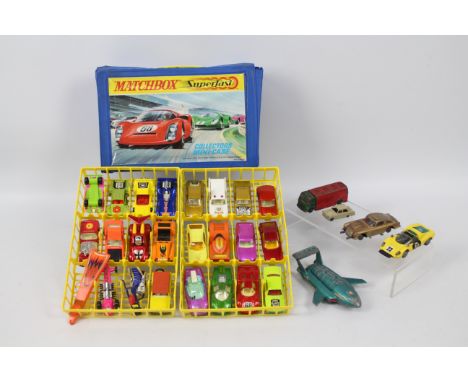 Matchbox - Corgi - Dinky Toys - A Matchbox 24 car Collectors Mini Case carry case with a small group of unboxed diecast vehic