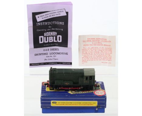 Hornby Dublo 3-rail boxed 3231 Diesel Electric Shunting locomotive, engine D3763, BR green livery, excellent condition, box w