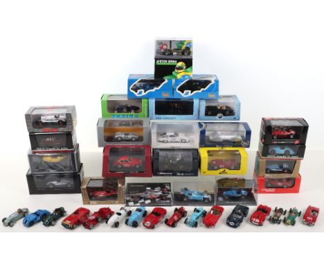 Collection of mixed boxed model cars, including, mixed scale, diecast, plastic and wooden made models, with two Pauls model a