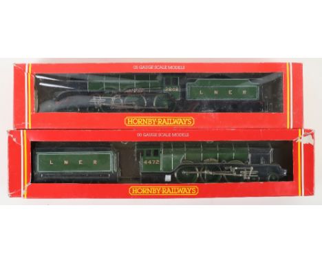 Two 00 Gauge Hornby Railways Boxed Locomotives, R.188 LNER  4-6-0 Class B17/4 Arsenal and R.398 LNER 4-6-2 Flying Scotsman , 