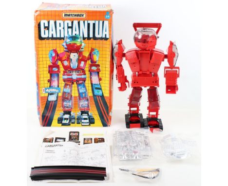 Scarce Matchbox Cargantua Car Carry Case, circa 1986, made in Macau, large plastic robot/transformer, in mint condition, comp