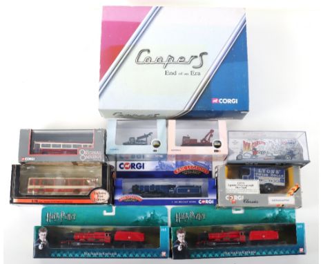 Quantity of Corgi boxed diecast mixed vehicles and commercials, including, cc99109 end of era, 97900 AEC reliance Devon Gener