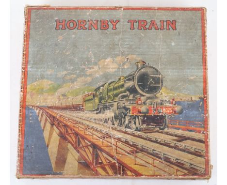 Rare Hornby 0 gauge Southern No.2 Mixed Goods set, boxed set with clockwork 4-4-2 Southern E 492 tank engine, SR Cattle wagon