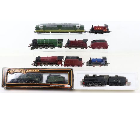 Nine 00 Gauge Locomotives, boxed Mainline Railways 37-053 Standard Class 4 Locomotive P Livery (green) unboxed Lima Meld D900