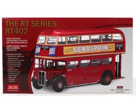 Sunstar 2923 1/24 scale “the RT series” 1947 RT402 diecast boxed Bus model, model is in mint condition has been previously di