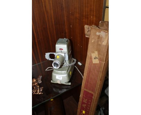 AN ALDIS PROJECTOR & A SCREEN