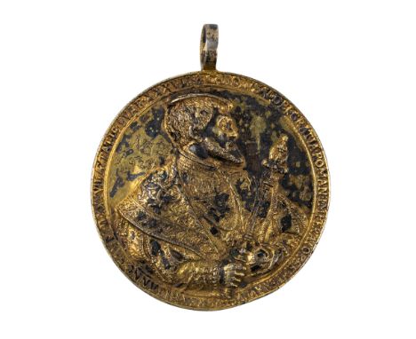 Hans Reinhart the Elder (German, c. 1510-1581) The Holy Roman Emperor Charles V von Habsburg (1519-1556) aged 37 1537 Cast gi