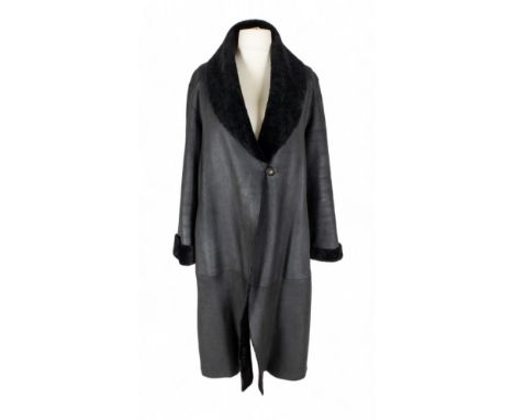 Sonia Rykiel, Paris A vintage black lambswool coat Together with a sheared black ribbed fur coat, possibly rabbit