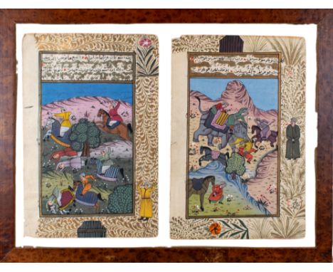 20th century A collection of framed Indo-Persian manuscript leaves  To be sold without reserve 