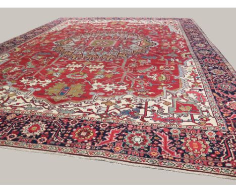 Persia c.1900 A fine Heriz carpet  Dimensions: 377 cm (L) x 293 cm (W) 
