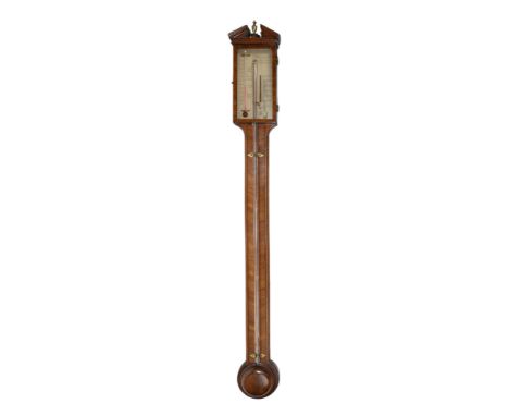 A George III mahogany stick barometer  By J Donegan &amp; Co., Holborn  To be sold without reserve  Dimensions: 38 in. (H) x 