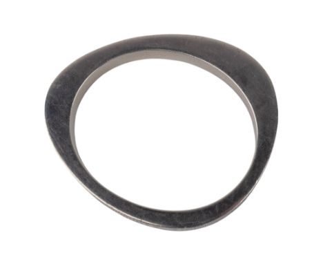 Georg Jensen Danish Contemporary A silver 'Extra' bangle  Weight: Approx. 64 grams Dimensions: 12 mm. (D) x 83 mm. (W) 