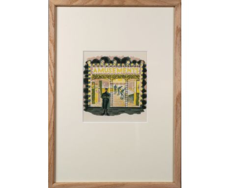 Eric Ravilious (British, 1903-1942) Amusement Arcade 1938 Original lithograph, from 'High Street', printed at the Curwen Pres