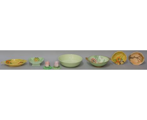 A collection of Carltonware including dishes, bowls and pair of candlesticks (8)