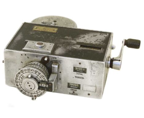 Setright bus conductors ticket machine.Condition report: The cranked handle is operational, as well as the cogs with numbers.