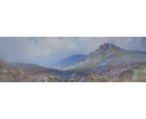 Ernest R HaringtonOn the Lyd DartmoorWatercolourSignedTogether with a companion "Evening near Princetown"