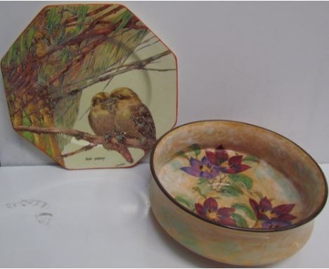 An A. J. Wilkinson Ltd plate, printed with Kookaburra in a tree titled "Two's Company by I.A. Crisp", together with a Royal D
