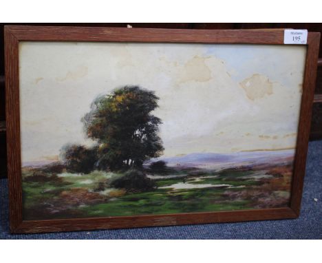 JOHN BARAGWANATH KING (1864-1939) 'A Mooreland Landscape', signed, gouache, 26.5cm x 43cm and seven watercolours, artists to 