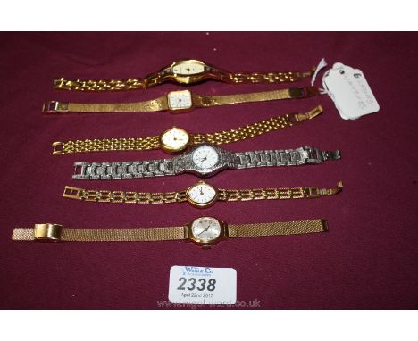 Six ladies Watches including Seconda Diamond, Timex, Limit, etc.