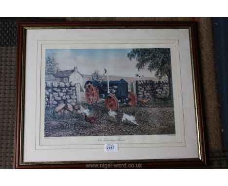 A framed and mounted Print commissioned by the Border Fine Arts Company from an original painting by D. Weatherstone, 1993 'N