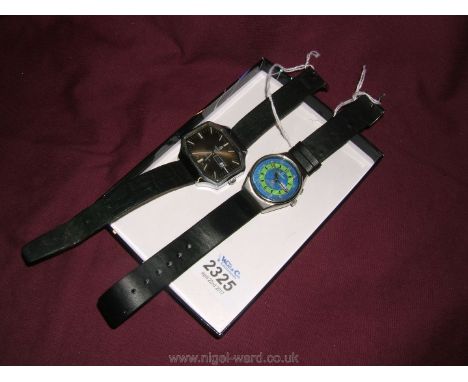 A 1960's Ricoh 21 jewel Automatic Wristwatch and a 1950's Sorna manual wristwatch