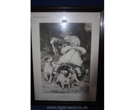 An Arthur J. Elsley Print from the Illustrated London News, Christmas Number 1913, 'Breaking Them in'.