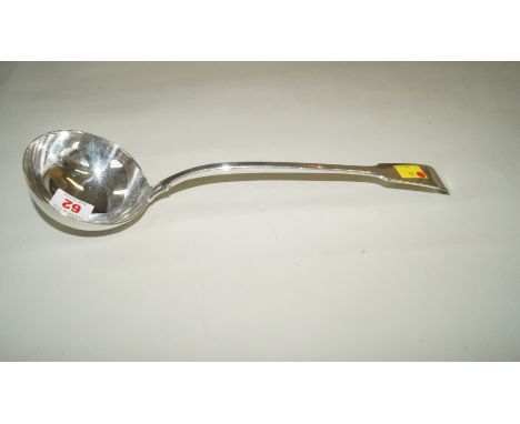 A George IV silver Old English pattern soup ladle, by William Chawner II, London 1828, 33.5cm, 231g.