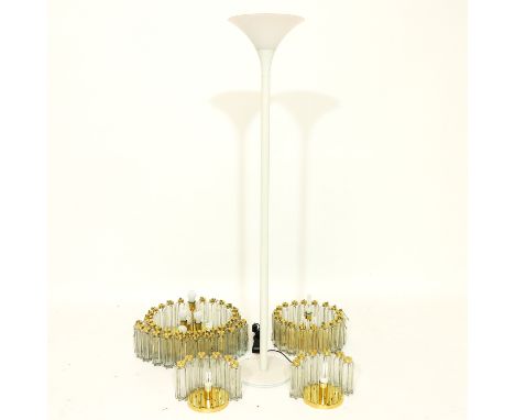 Floor lamp is 199 cm. tall.