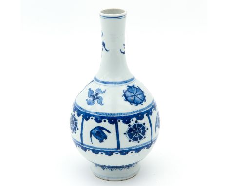 Kangxi Period, decorated with Chinese symbols, 25 cm. tall. 