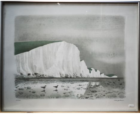 After David Gentleman (b 1930) - White cliffs of Dover, limited edition print numbered 178/350, pencil signed to lower right 