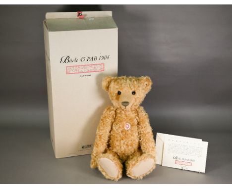 Large boxed Steiff Bärle 43PAB1904, 43 cm with certificate, no 05975 