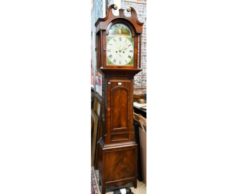 Currer, Perth, a Victorian mahogany cased longcase clock, the 8-day enamelled dial with subsidiary seconds and date (32 cm x 