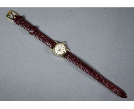 Lady's gilt metal Omega Seamaster Ladymatic wristwatch, the 13mm champagne dial with gilt hands and batonsCondition - Working