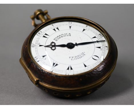 A Georgian gilt metal large pair-cased pocket watch for the Ottoman/Egyptian market by Markwick Markham, Perigal London, the 