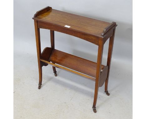 An Edwardian mahogany two-tier book trough. 56cm x 68cm x 23cm 