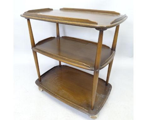 An Ercol three-tier tea trolley. 70cm x 75cm x 47cm 