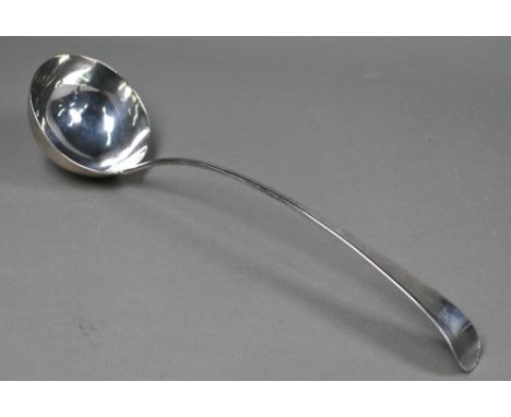 A George III Old English pattern silver soup ladle, George Burrows I, London 1789, 5.4oz